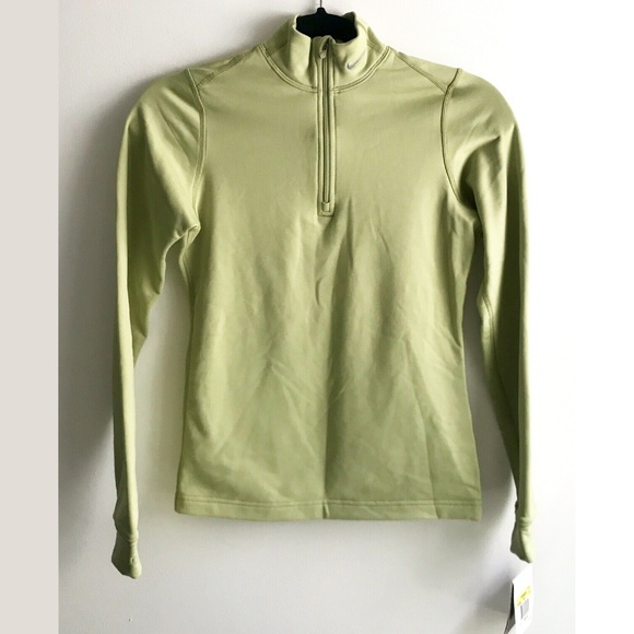 Nike Tops - NWT Nike Dri Fit Element Pullover Jacket Running Athletic Fleece Green XS Small